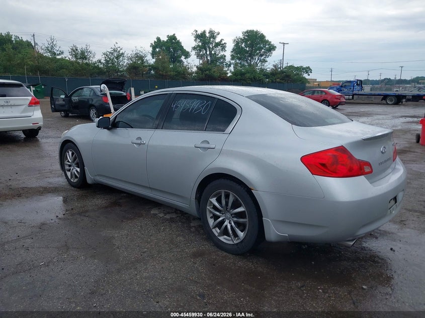 2007 Infiniti G VIN JNKBV61F47M814914 IAAI salvage auction — FRONT END, Clear (Indiana), sold $600 on 2026-07-26 (photo 3)