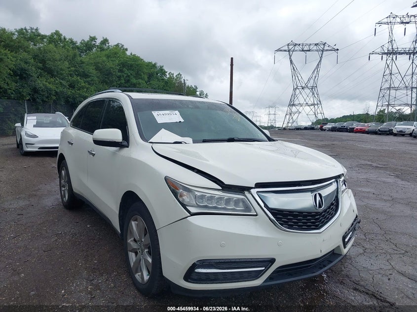 2016 Acura Mdx VIN 5FRYD4H91GB032015 IAAI salvage auction — FRONT END, Salvage (Pennsylvania), sold $2,200 on 2026-07-10 (photo 1)