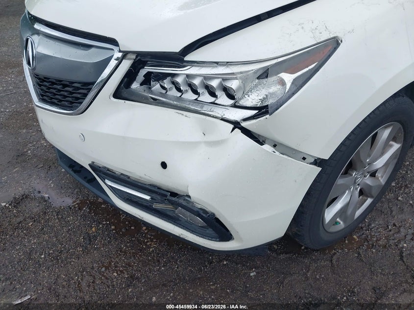 2016 Acura Mdx VIN 5FRYD4H91GB032015 IAAI salvage auction — FRONT END, Salvage (Pennsylvania), sold $2,200 on 2026-07-10 (photo 6)