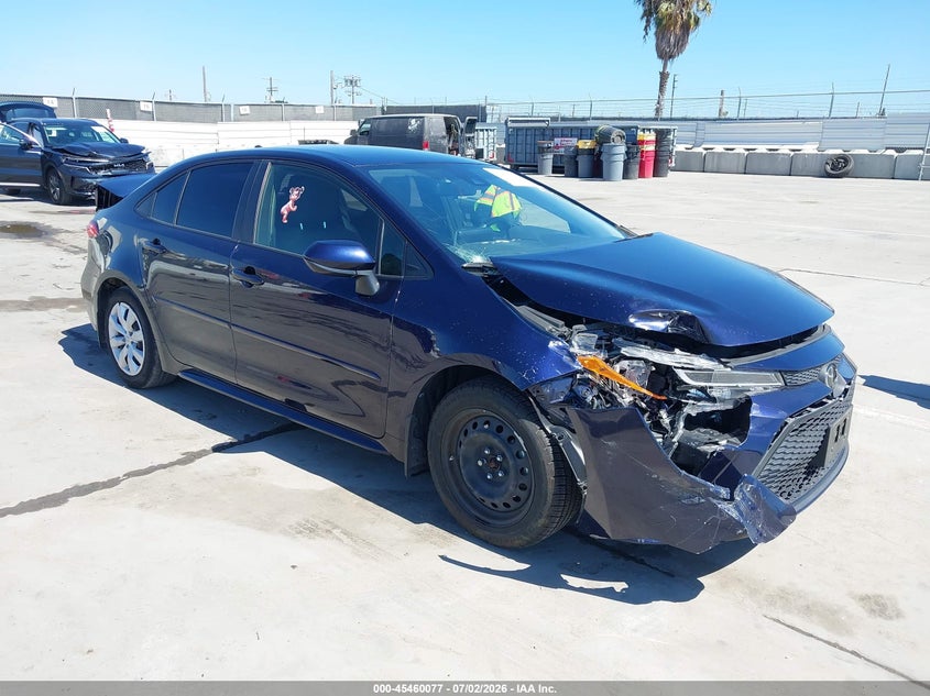 2021 Toyota Corolla VIN JTDEPMAE5MJ180644 IAAI salvage auction — FRONT & REAR, Salvage (California), sold $4,850 on 2026-07-22 (photo 1)