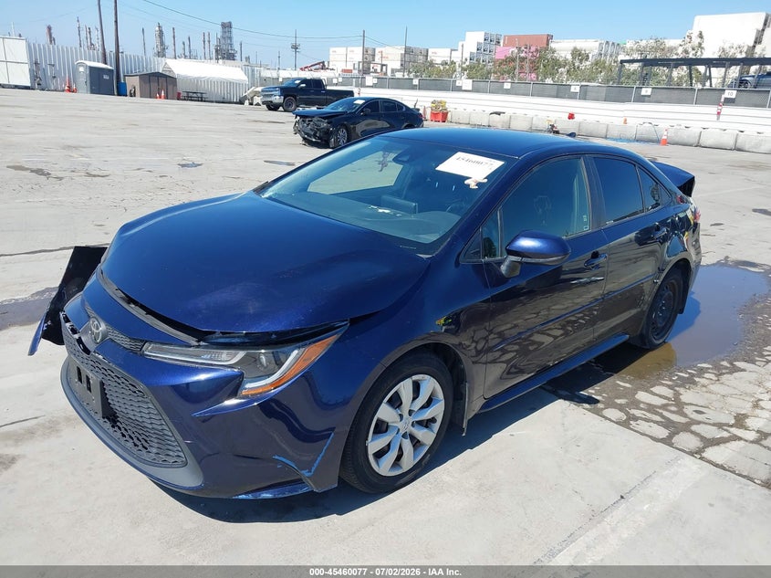2021 Toyota Corolla VIN JTDEPMAE5MJ180644 IAAI salvage auction — FRONT & REAR, Salvage (California), sold $4,850 on 2026-07-22 (photo 2)