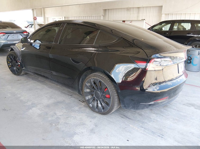 2022 Tesla Model 3 VIN 5YJ3E1EC5NF343290 IAAI salvage auction — FRONT END, Salvage Title, sold $9,350 on 2026-07-30 (photo 3)