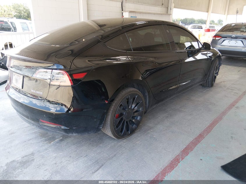 2022 Tesla Model 3 VIN 5YJ3E1EC5NF343290 IAAI salvage auction — FRONT END, Salvage Title, sold $9,350 on 2026-07-30 (photo 4)