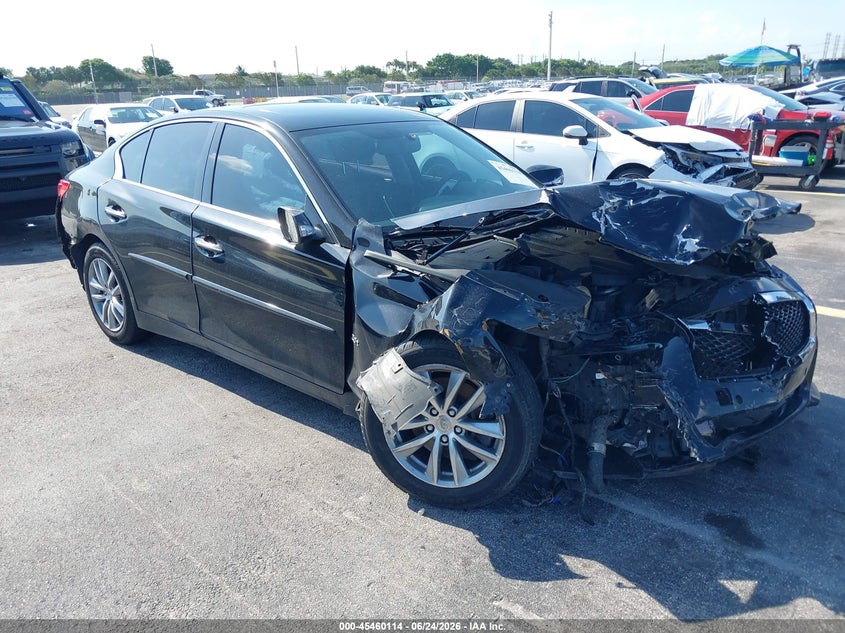 2016 Infiniti Q50 VIN JN1CV7AR1GM253063 IAAI salvage auction — RIGHT SIDE, Rebuildable (Florida), sold $425 on 2026-07-30 (photo 1)