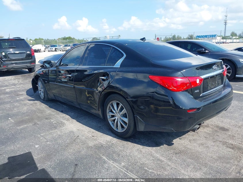2016 Infiniti Q50 VIN JN1CV7AR1GM253063 IAAI salvage auction — RIGHT SIDE, Rebuildable (Florida), sold $425 on 2026-07-30 (photo 3)