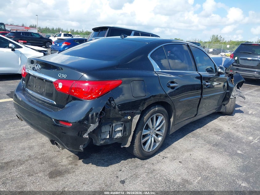 2016 Infiniti Q50 VIN JN1CV7AR1GM253063 IAAI salvage auction — RIGHT SIDE, Rebuildable (Florida), sold $425 on 2026-07-30 (photo 4)