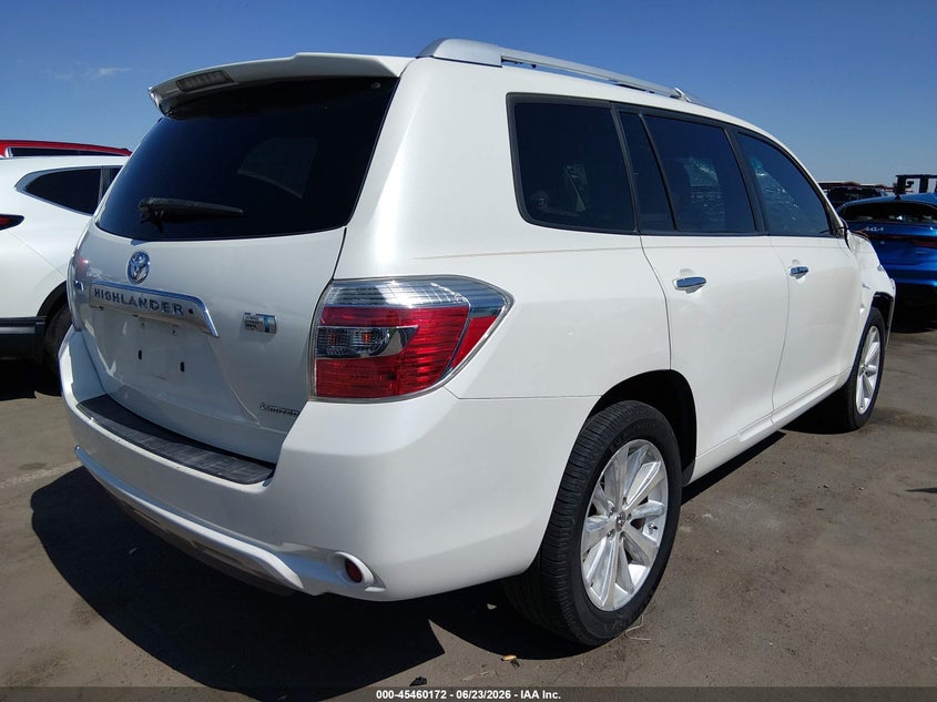 2008 Toyota Highlander hybrid VIN JTEEW44A282006375 IAAI salvage auction — RIGHT FRONT, Salvage (Arizona), sold $1,450 on 2026-07-16 (photo 4)