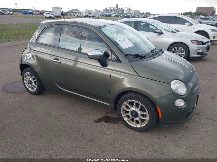 2013 Fiat 500 VIN 3C3CFFAR2DT745647 IAAI salvage auction — RIGHT REAR, Salvage Title, sold $250 on 2026-08-03 (photo 1)