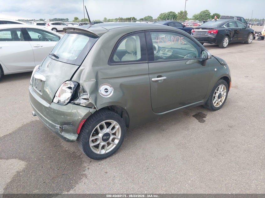 2013 Fiat 500 VIN 3C3CFFAR2DT745647 IAAI salvage auction — RIGHT REAR, Salvage Title, sold $250 on 2026-08-03 (photo 4)