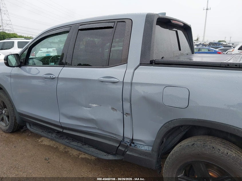 2022 Honda Ridgeline VIN 5FPYK3F84NB027116 IAAI salvage auction — LEFT SIDE, Wait Title, sold $13,275 on 2026-08-25 (photo 6)