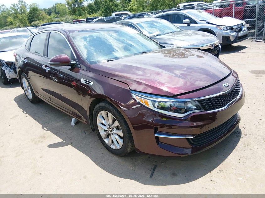 2018 Kia Optima VIN 5XXGT4L32JG258149 IAAI salvage auction — FRONT END, Salvage (Ohio), sold $0 on 2026-09-28 (photo 1)