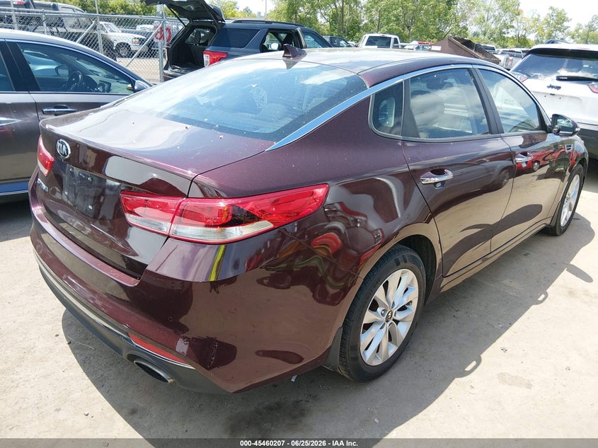 2018 Kia Optima VIN 5XXGT4L32JG258149 IAAI salvage auction — FRONT END, Salvage (Ohio), sold $0 on 2026-09-28 (photo 4)