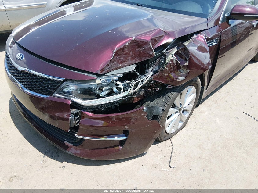 2018 Kia Optima VIN 5XXGT4L32JG258149 IAAI salvage auction — FRONT END, Salvage (Ohio), sold $0 on 2026-09-28 (photo 6)