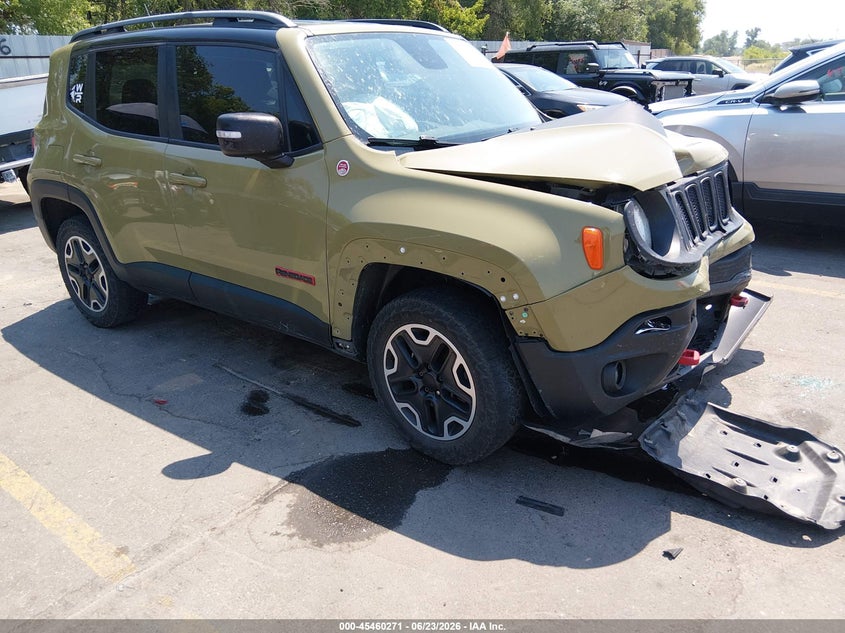 2015 Jeep Renegade VIN ZACCJBCT0FPB68887 IAAI salvage auction — FRONT END, Salvage Title, sold $1,250 on 2026-07-23 (photo 1)
