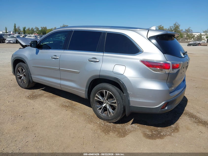 2016 Toyota Highlander VIN 5TDKKRFH8GS505070 IAAI salvage auction — FRONT END, Salvage Title - Dealer (California), sold $8,000 on 2026-07-20 (photo 3)