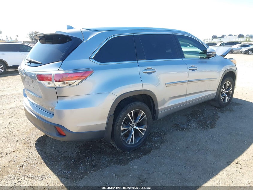2016 Toyota Highlander VIN 5TDKKRFH8GS505070 IAAI salvage auction — FRONT END, Salvage Title - Dealer (California), sold $8,000 on 2026-07-20 (photo 4)
