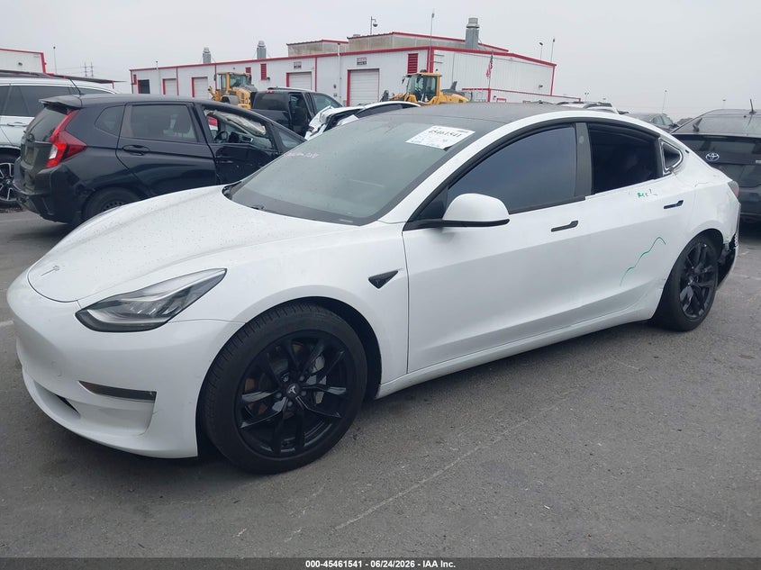 2018 Tesla Model 3 VIN 5YJ3E1EA4JF062560 IAAI salvage auction — LEFT REAR, Wait Title, sold $6,700 on 2026-08-31 (photo 2)