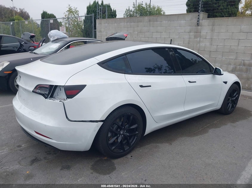 2018 Tesla Model 3 VIN 5YJ3E1EA4JF062560 IAAI salvage auction — LEFT REAR, Wait Title, sold $6,700 on 2026-08-31 (photo 4)