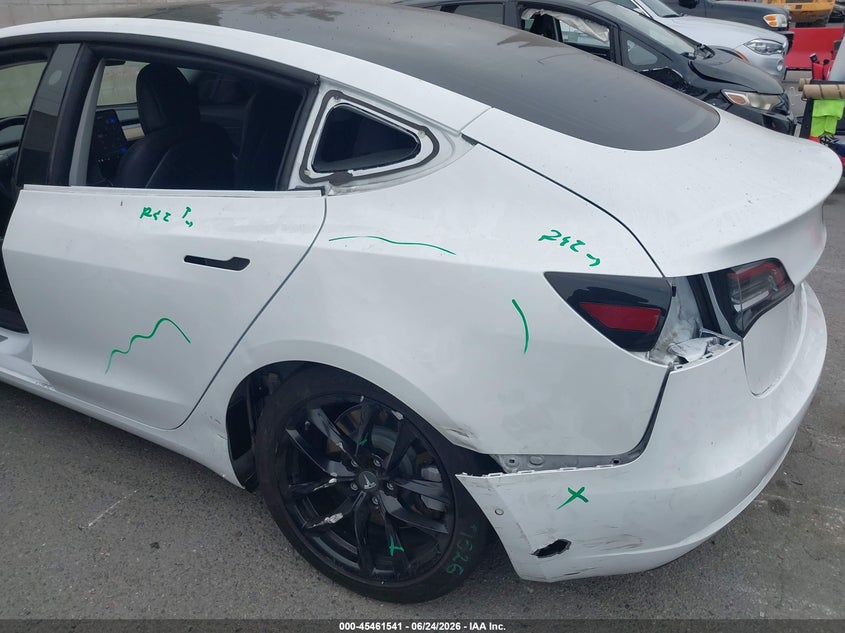 2018 Tesla Model 3 VIN 5YJ3E1EA4JF062560 IAAI salvage auction — LEFT REAR, Wait Title, sold $6,700 on 2026-08-31 (photo 6)