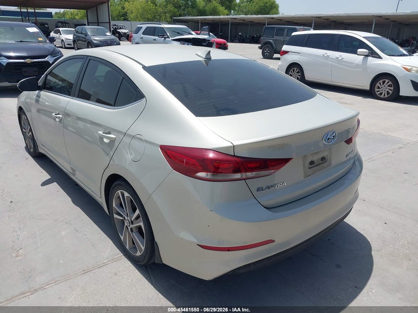 2018 Hyundai Elantra VIN 5NPD84LF8JH350448 IAAI salvage auction — WATER/FLOOD, Salvage (Texas), sold $3,250 on 2026-07-09 (photo 3)