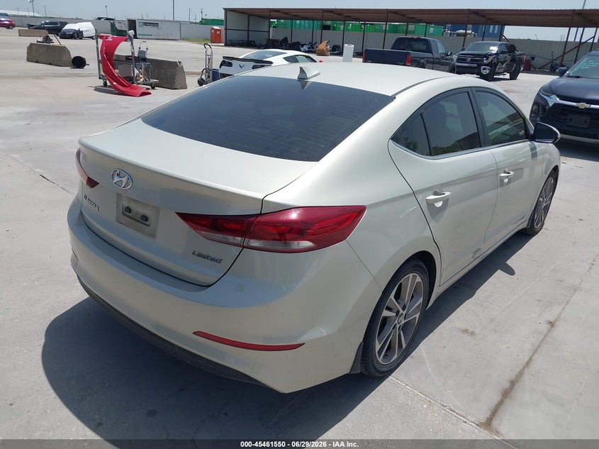 2018 Hyundai Elantra VIN 5NPD84LF8JH350448 IAAI salvage auction — WATER/FLOOD, Salvage (Texas), sold $3,250 on 2026-07-09 (photo 4)