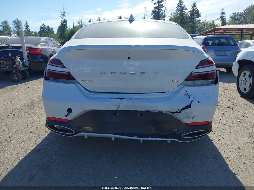 2026 Genesis G70 VIN KMTG64SC7TU170432 IAAI salvage auction — REAR END, Clear (California), sold $20,000 on 2026-07-15 (photo 6)