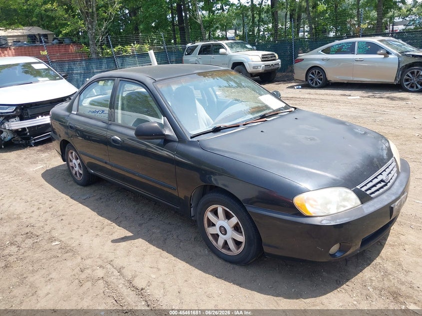 2003 Kia Spectra VIN KNAFB121435286004 IAAI salvage auction — NORMAL WEAR, Clear (Virginia), sold $225 on 2026-07-23 (photo 1)