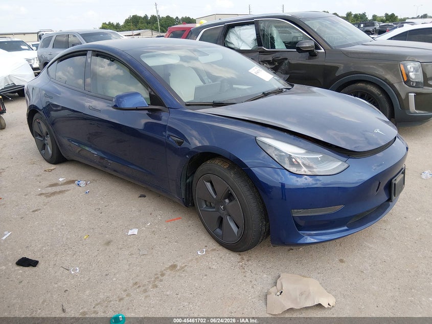 2023 Tesla Model 3 VIN 5YJ3E1EA0PF383472 IAAI salvage auction — REAR END, Original (Texas), sold $6,300 on 2026-08-02 (photo 1)