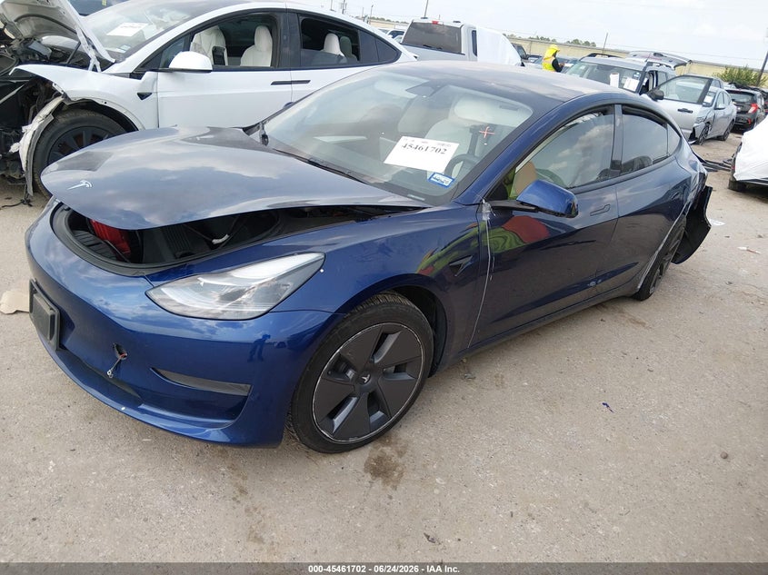 2023 Tesla Model 3 VIN 5YJ3E1EA0PF383472 IAAI salvage auction — REAR END, Original (Texas), sold $6,300 on 2026-08-02 (photo 2)