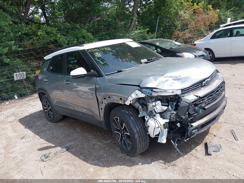2023 Chevrolet Trailblazer VIN KL79MSSL8PB026064 IAAI salvage auction — FRONT END, Salvage (Indiana), sold $7,000 on 2026-08-01 (photo 1)