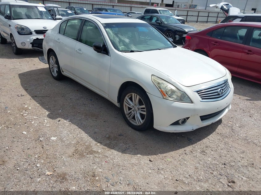 2013 Infiniti G VIN JN1CV6AR7DM757977 IAAI salvage auction — NORMAL WEAR, Original (Texas), sold $525 on 2026-07-09 (photo 1)