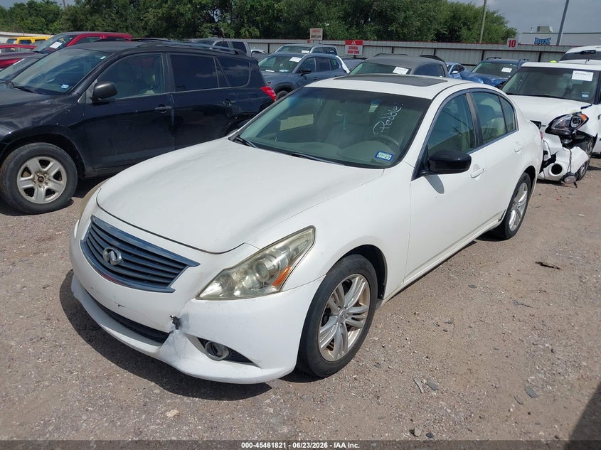 2013 Infiniti G VIN JN1CV6AR7DM757977 IAAI salvage auction — NORMAL WEAR, Original (Texas), sold $525 on 2026-07-09 (photo 2)