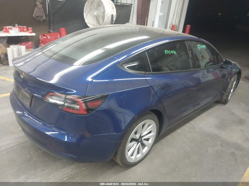 2021 Tesla Model 3 VIN 5YJ3E1EA7MF870499 IAAI salvage auction — LEFT REAR, Salvage (Arizona), sold $5,500 on 2026-07-30 (photo 4)