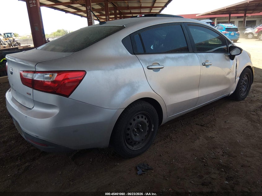 2015 Kia Rio VIN KNADM4A39F6509514 IAAI salvage auction — NORMAL WEAR, Clear-Dealer Only (Arizona), sold $325 on 2026-07-28 (photo 4)