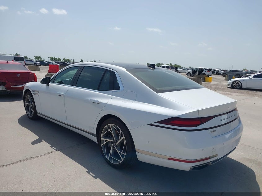 2023 Genesis G90 VIN KMTFB4SD6PU024772 IAAI salvage auction — Water/Flood, Non-Repairable (Texas), sold $26,000 on 2026-07-09 (photo 3)