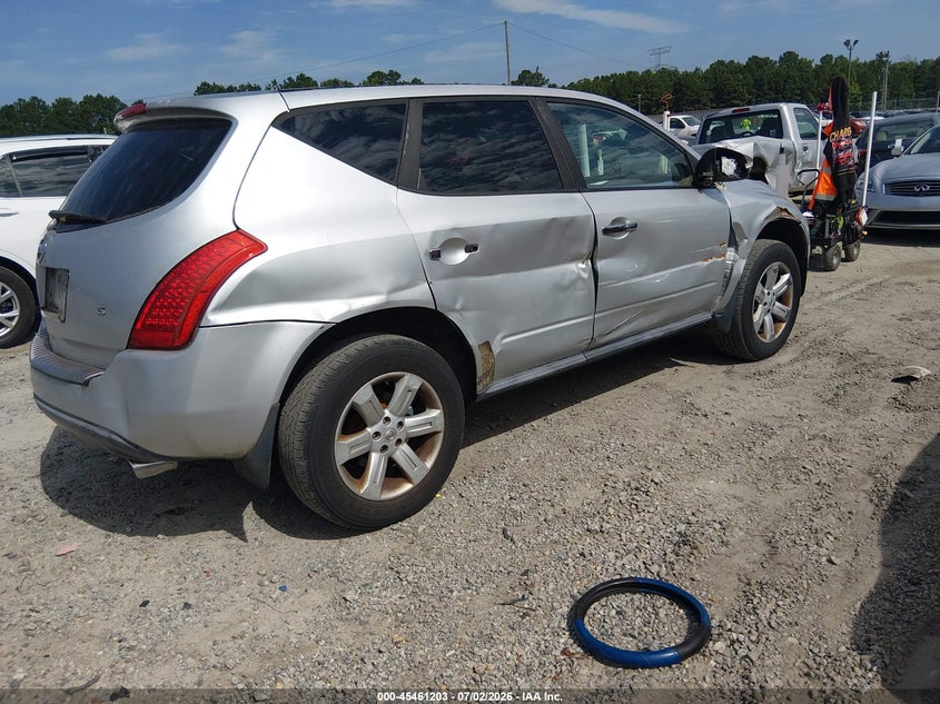 2006 Nissan Murano VIN JN8AZ08T76W416761 IAAI salvage auction — SIDE, Bill Of Sale (Georgia), sold $550 on 2026-07-17 (photo 4)