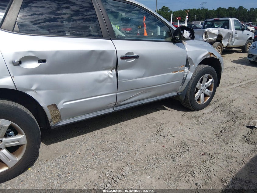 2006 Nissan Murano VIN JN8AZ08T76W416761 IAAI salvage auction — SIDE, Bill Of Sale (Georgia), sold $550 on 2026-07-17 (photo 6)