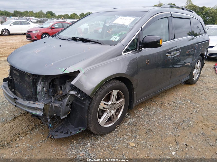 2013 Honda Odyssey VIN 5FNRL5H96DB006956 IAAI salvage auction — FRONT & REAR, Clear (Virginia), sold $1,200 on 2026-07-11 (photo 2)