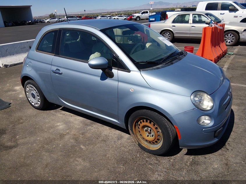 2015 Fiat 500 VIN 3C3CFFAR8FT555886 IAAI salvage auction — NORMAL WEAR, Clear (Nevada), sold $100 on 2026-07-10 (photo 1)
