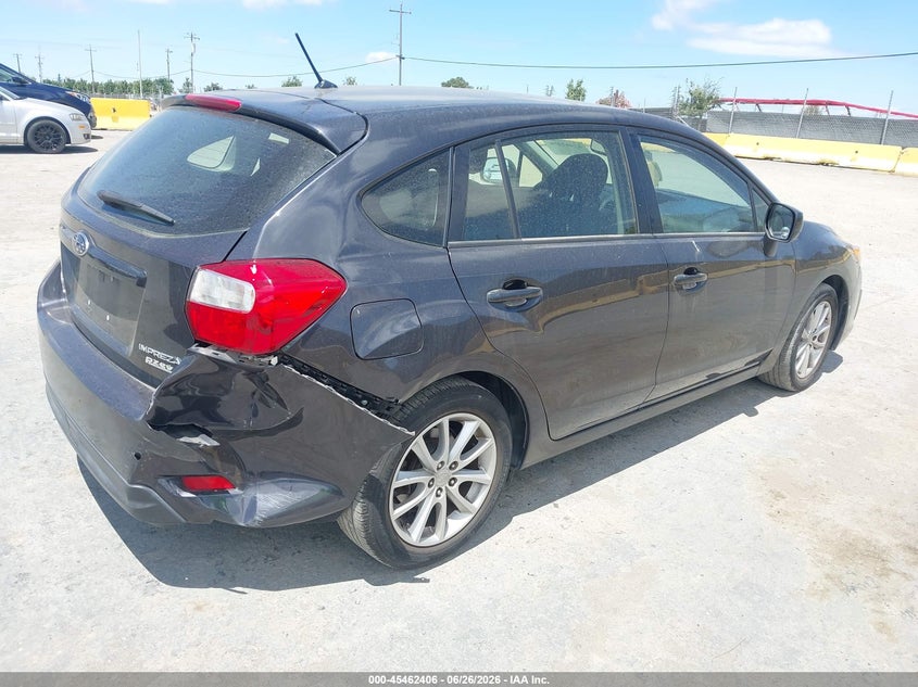 2014 Subaru Impreza VIN JF1GPAC63E8318354 IAAI salvage auction — RIGHT REAR, Salvage (California), sold $50 on 2026-07-23 (photo 4)