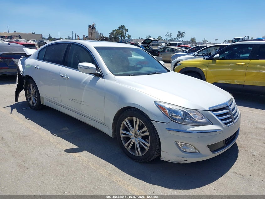 2012 Hyundai Genesis VIN KMHGC4DD1CU207192 IAAI salvage auction — REAR END, Salvage (California), sold $25 on 2026-07-29 (photo 1)