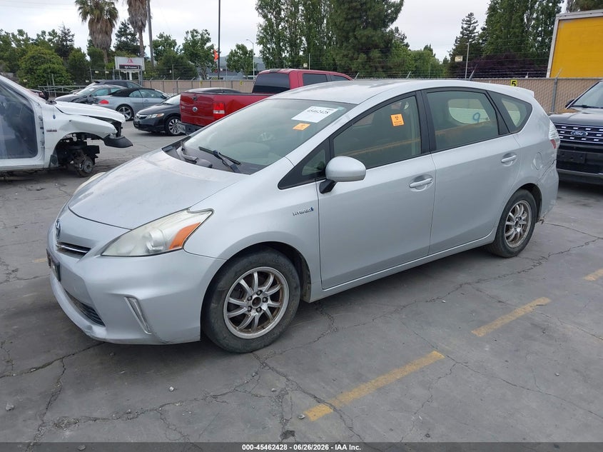 2012 Toyota Prius v VIN JTDZN3EU1C3172935 IAAI salvage auction — NORMAL WEAR, Clear - Dealer Only (California), sold $925 on 2026-07-13 (photo 2)