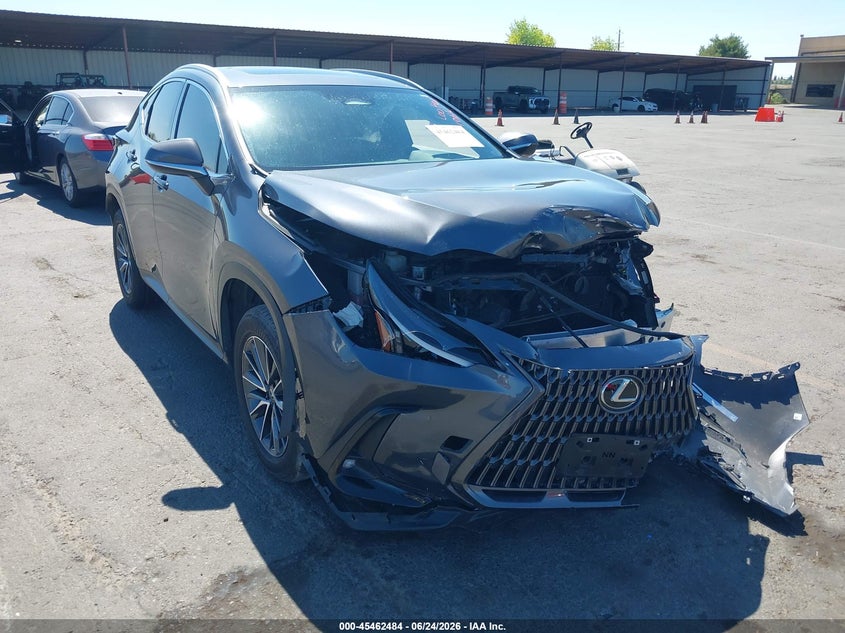 2022 Lexus Nx VIN JTJAKCEZ7N5006022 IAAI salvage auction — FRONT END, Salvage (California), sold $14,850 on 2026-07-15 (photo 1)