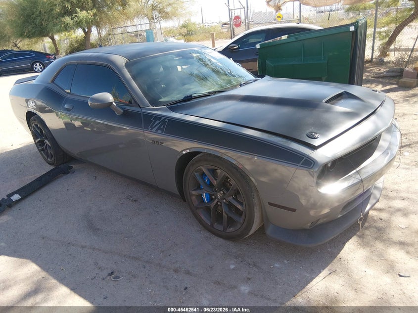 2018 Dodge Challenger VIN 2C3CDZFJ9JH123996 IAAI salvage auction — VANDALISM, Salvage (Arizona), sold $13,450 on 2026-07-09 (photo 1)