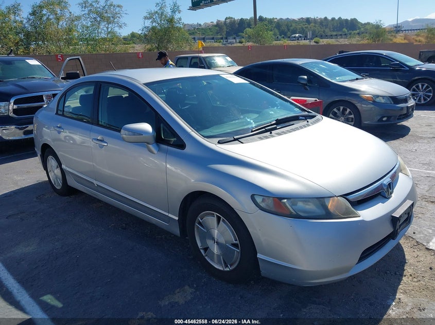 2006 Honda Civic hybrid VIN JHMFA362X6S008457 IAAI salvage auction — LEFT REAR, Clear - Dealer Only (California), sold $175 on 2026-07-15 (photo 1)