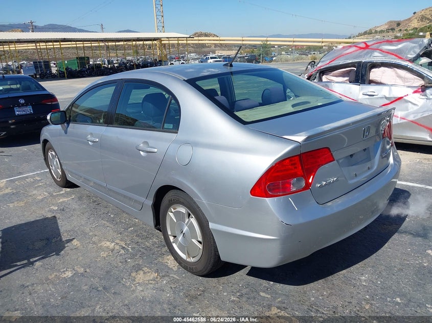 2006 Honda Civic hybrid VIN JHMFA362X6S008457 IAAI salvage auction — LEFT REAR, Clear - Dealer Only (California), sold $175 on 2026-07-15 (photo 3)
