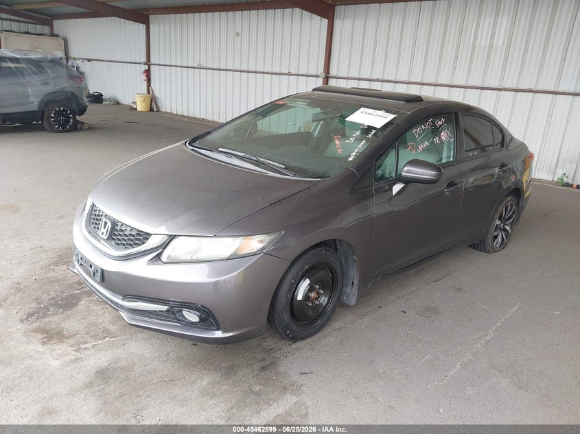 2014 Honda Civic VIN 19XFB2F99EE217938 IAAI salvage auction — LEFT FRONT, Salvage (California), sold $4,200 on 2026-07-09 (photo 2)