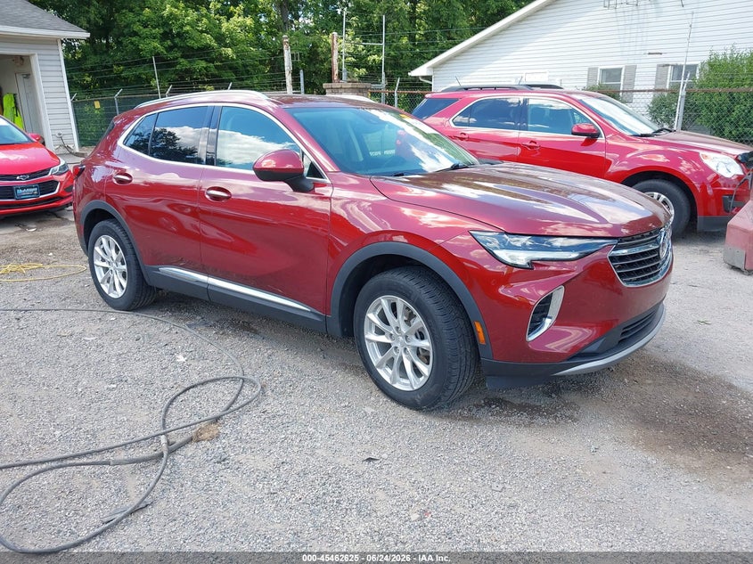 2021 Buick Envision VIN LRBFZMR44MD104582 IAAI salvage auction — HAIL, Salvage (Ohio), sold $6,775 on 2026-07-20 (photo 1)