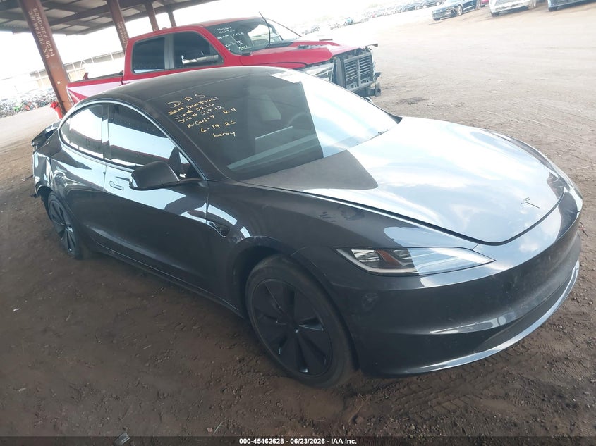 2026 Tesla Model 3 VIN 5YJ3E1EA6TF195226 IAAI salvage auction — REAR END, Salvage Title, sold $9,900 on 2026-08-02 (photo 1)