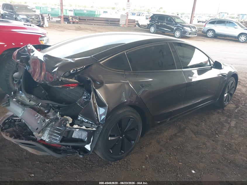 2026 Tesla Model 3 VIN 5YJ3E1EA6TF195226 IAAI salvage auction — REAR END, Salvage Title, sold $9,900 on 2026-08-02 (photo 4)